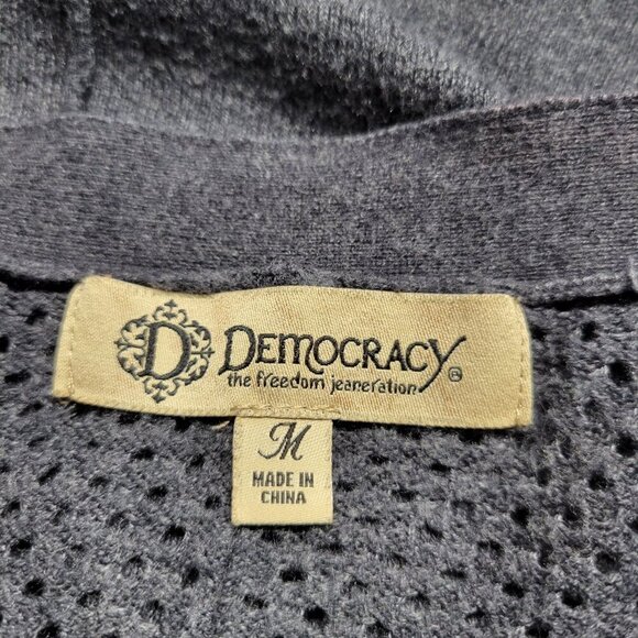 Democracy Medium Dark Gray Dolman Longsleeve Lightweight Open Cardigan Sweater - Picture 7 of 10